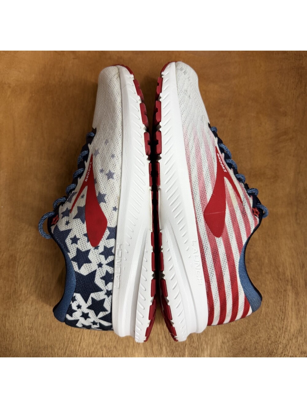 Brooks Launch 6 Running Shoes Womens 10 Patriotic USA Stars Stripes 1202851B166 - Picture 5 of 15